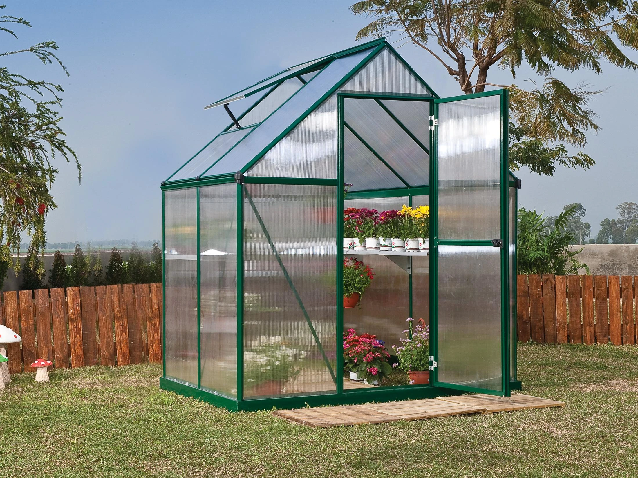 Palram Canopia Tuinkas Mythos 185 x 125 cm Groen - Afbeelding 1